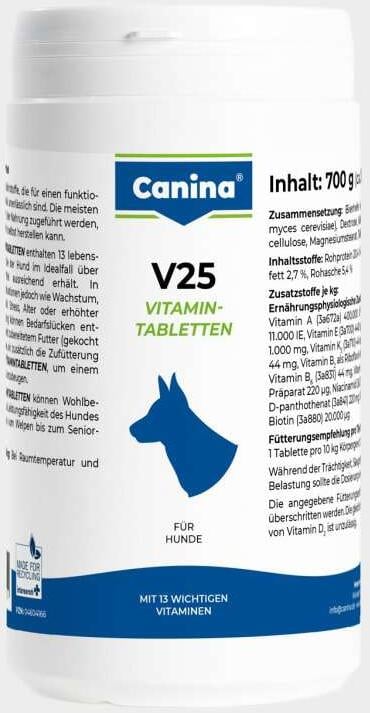 Canina V25 Vitamintabletten, 700g