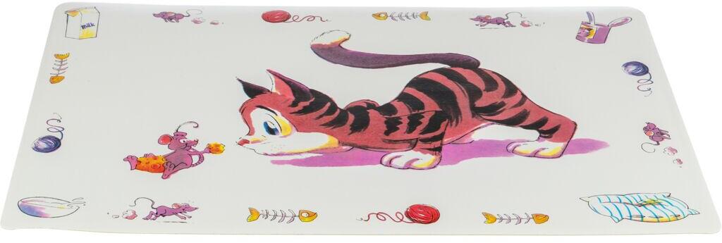 Trixie Napfunterlage Comic-Katze, 44x28cm