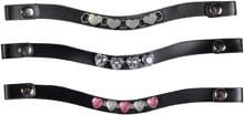 HKM Hobby Horsing browbands, set di 3, rosa/argento