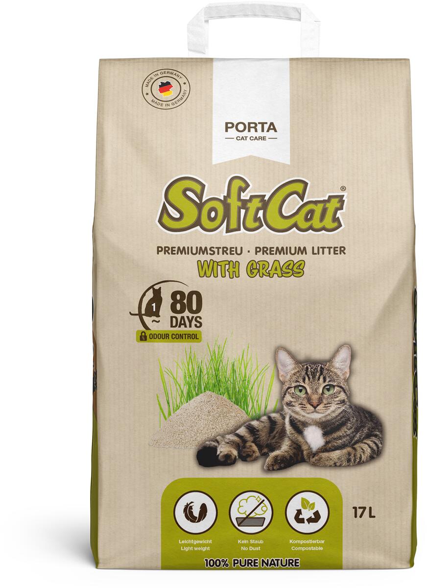 Porta Cat Care Softcat Katzenstreu, Pflanzenfasern, 17L