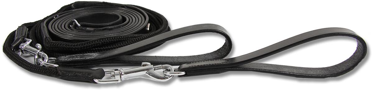 Waldhausen Leder-/Nylonschlaufzügel, zweiteilig, schwarz