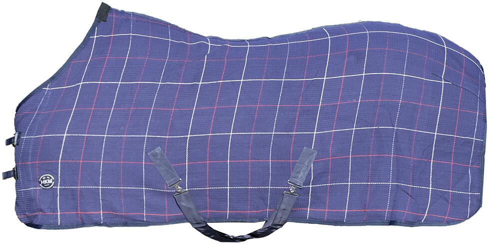 HKM Waffeloptik Stalldecke, dunkelblau, 155cm
