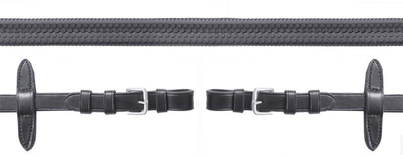 Schockemöhle SP Gummizügel mit Schnalle, black/silver, P2