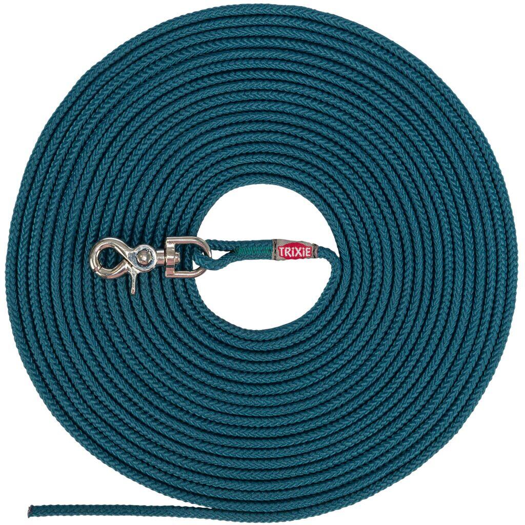 Trixie Trigger Snap Hook Schleppleine, rund, petrol, 20m/ø6mm
