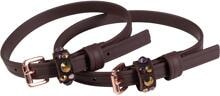 HKM Rosegold Glamour spur straps, dark brown