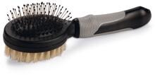 beeztees Doppelbürste für Katzen, schwarz/grün, 21cm