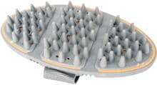 Waldhausen Flex massage curry comb, peach/chrome grey