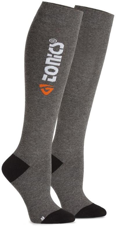 Tonics Reitstrümpfe mit Logo, dunkelgrau, 36-41
