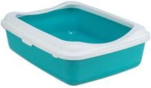 Trixie Classic, vaschetta per rifiuti con bordo, riciclata, 37x15x48cm, turchese/bianco