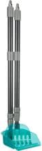 Trixie dustpan with rake, 57-102cm, grey/blue