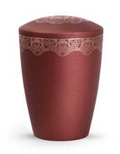 Urna per animali Völsing Mandala Edition, motivo mandala su tutto il corpo e sul coperchio, velluto rubino, 1,5 L