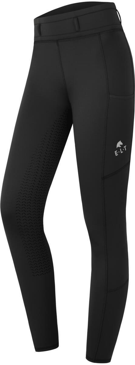 ELT Ella Kinder Thermo-Reitleggings, schwarz, 128