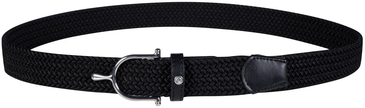 HKM Ann Stretchgürtel, schwarz/silber, 90