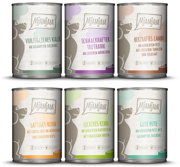 Mjamjam Mahlzeiten Nassfutter Mixpaket II, 6x400g