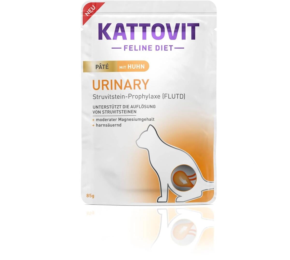Kattovit Diet Urinary Paté Nassfutter mit Huhn, 10x85g