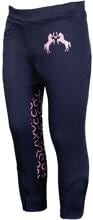 HKM Pink Pony Kinder Reitleggings, Silikon-Kniebesatz, dunkelblau