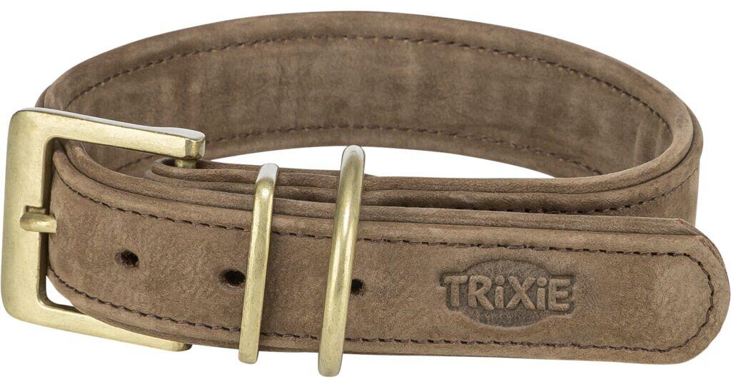Trixie Pure Halsband, Leder, M–L, 39–46cm/35mm, braun