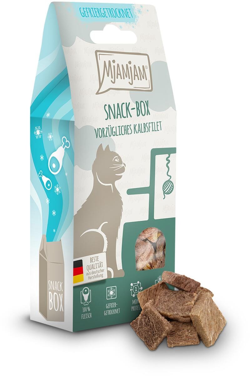 Mjamjam Snackbox Katzensnack, Kalbsfilet, 5x35g
