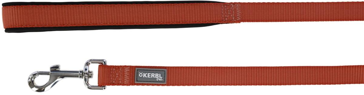 KERBL Pet Miami Leine mit Softgriff, rost, 100cm/20mm