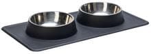 Karlie Dex Doppelnapf, Silikon, schwarz, 2x350ml