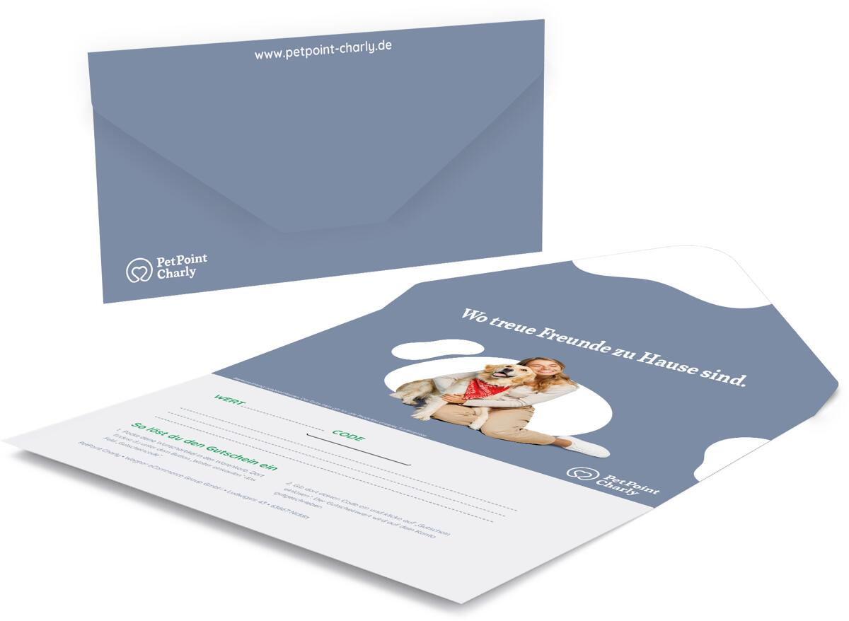 PetPoint Charly Geschenkgutschein - Freu(n)de - 30€ Gutschein per Post