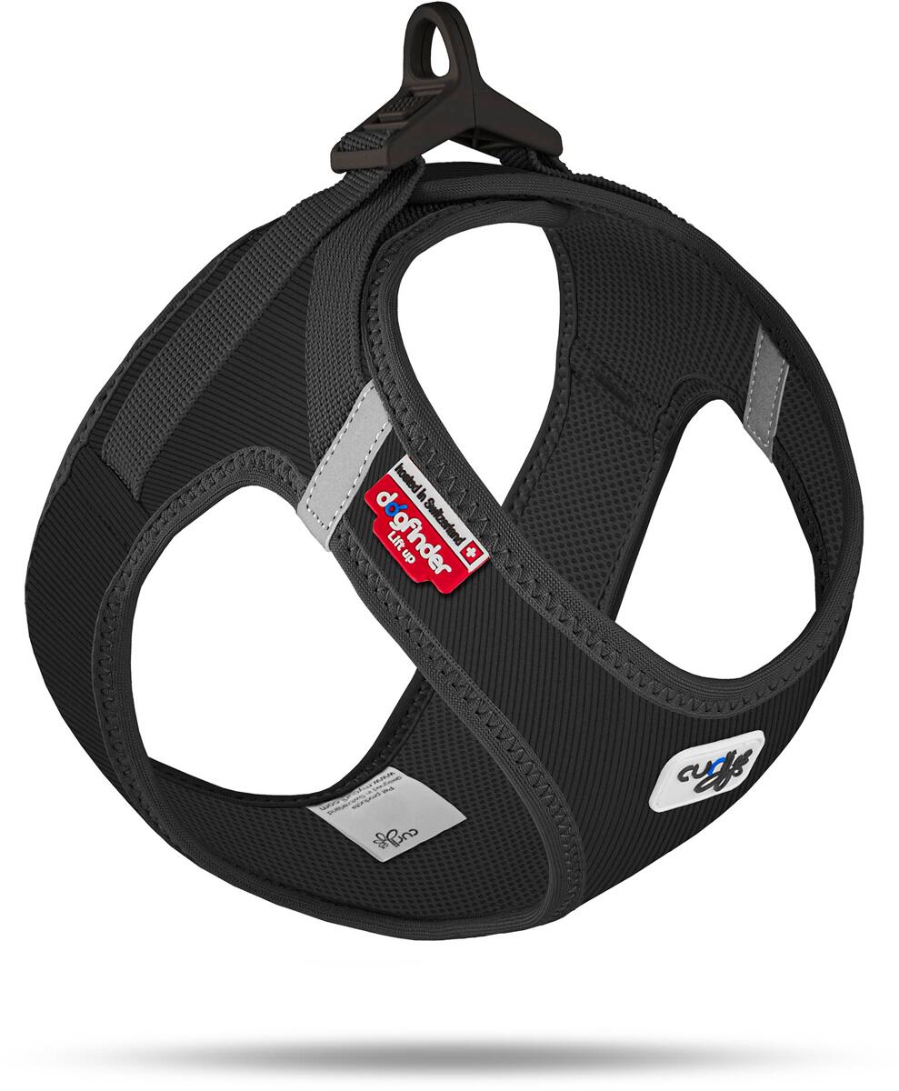 curli Clasp Cord Hundegeschirr, 3XS, schwarz