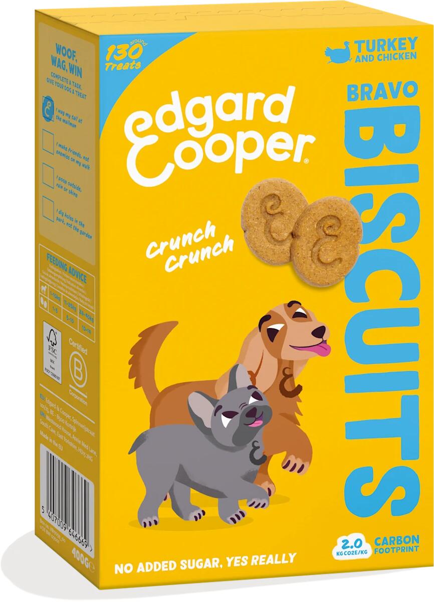Edgard Cooper Biscuits Hundekekse, 400g, Truthahn & Huhn