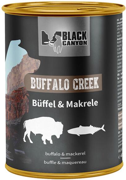 Black Canyon Buffalo Creek Nassfutter mit Makrele & Büffel, 12x410g