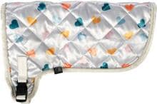 Coperta HKM Hobby Horsing Print, bianca con cuori