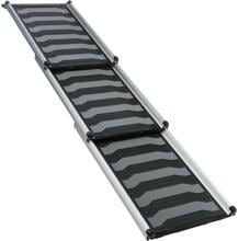 Trixie 3-fach Teleskop-Rampe, Aluminium/TPR, 40x78–175cm, 6,8kg, schwarz/grau