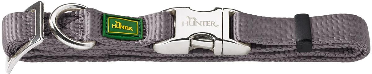 Hunter Vario Basic Alu-Strong Hundehalsband, L, grau