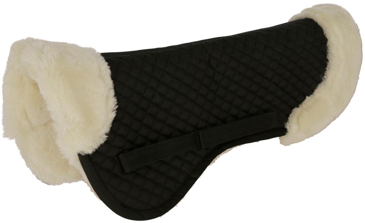 Covalliero Webpelz Sattelkissen, schwarz, Pony