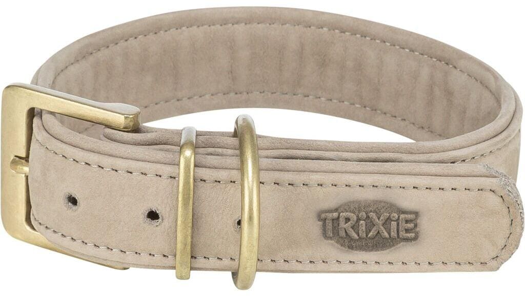 Trixie Pure Halsband, Leder, XS, 25-31cm/25mm, hellgrau