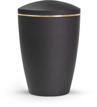 Urna per animali Völsing Lina Edition, fascia dorata spazzolata, velluto nero, 2,8 L