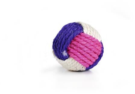 beeztees SISALBALL MIT CATNIP GEKNOTET 6CM