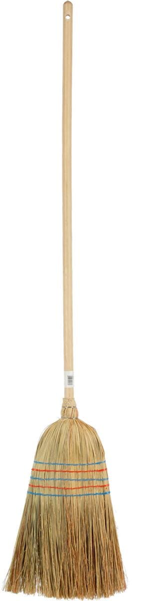 KERBL Reisstrohbesen, 5-Naht, mit lackiertem Stiel, 135cm