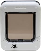 Closer Pets Cat Mate Porta per gatti a 4 vie con serratura a rotazione, bianco