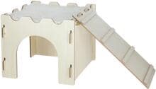 KERBL Castello per roditori con scala e cuscino, 28x28x25cm