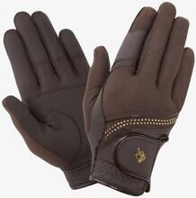 LeMieux Crystal Reithandschuhe, espresso, S