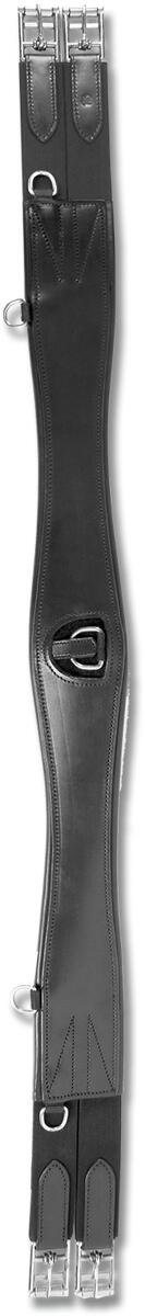 Waldhausen Ledergurt mit Elastik, schwarz, 135cm