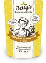 Bettys Landhausküche Cat Nassfutter mit Geflügel pur & Borretschöl, 12x100g
