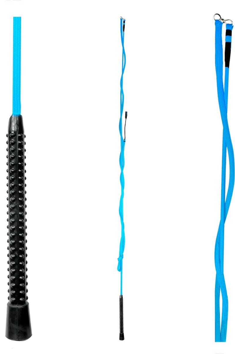 Waldhausen Longierpeitsche, einteilig, azurblau, 200cm