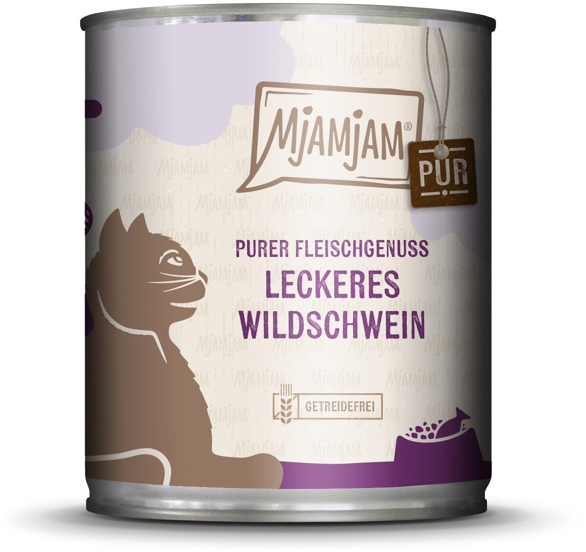 Mjamjam Katzenfutter Wildschwein Pur, 6x800g