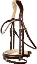 Briglia snaffle Waldhausen X-Line Ivory, combinata svedese, marrone, VB