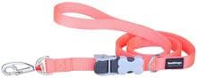 Red Dingo Plain Super Führleine, hi-vis peach, L, 180x2,5cm