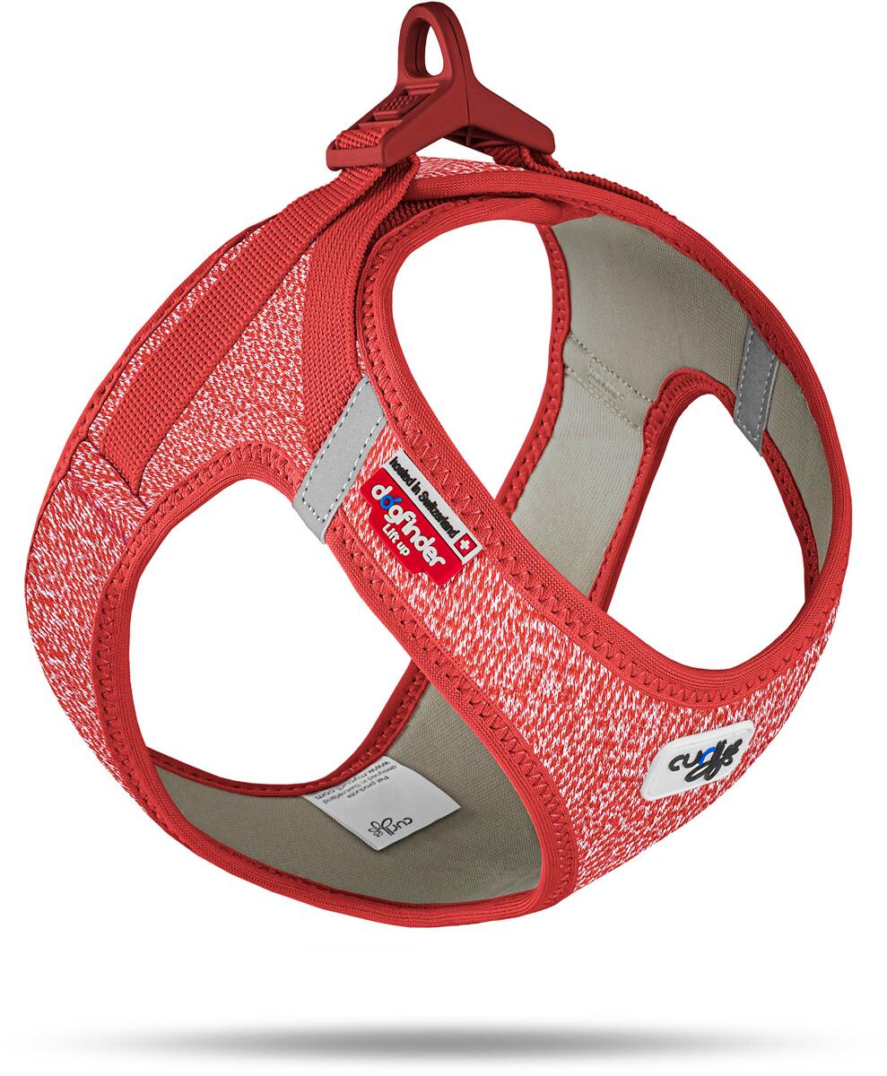 curli Clasp Merino Hundegeschirr, rot, XL