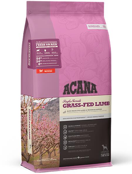 Acana Singles Grass-Fed Lamm Trockenfutter, getreidefrei, 11,4kg
