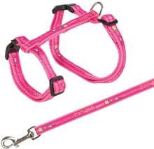 Trixie cat harness with lead XXL, good Luck motif, 34-57cm/13mm, 1.20m, assorted colours
