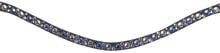 HKM Eliana browband, viola scuro, warmblood