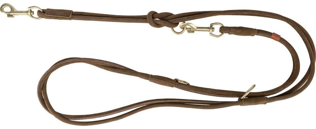 Trixie Pure V-Leine, rundgenäht, Leder, S, 2m/10mm, braun
